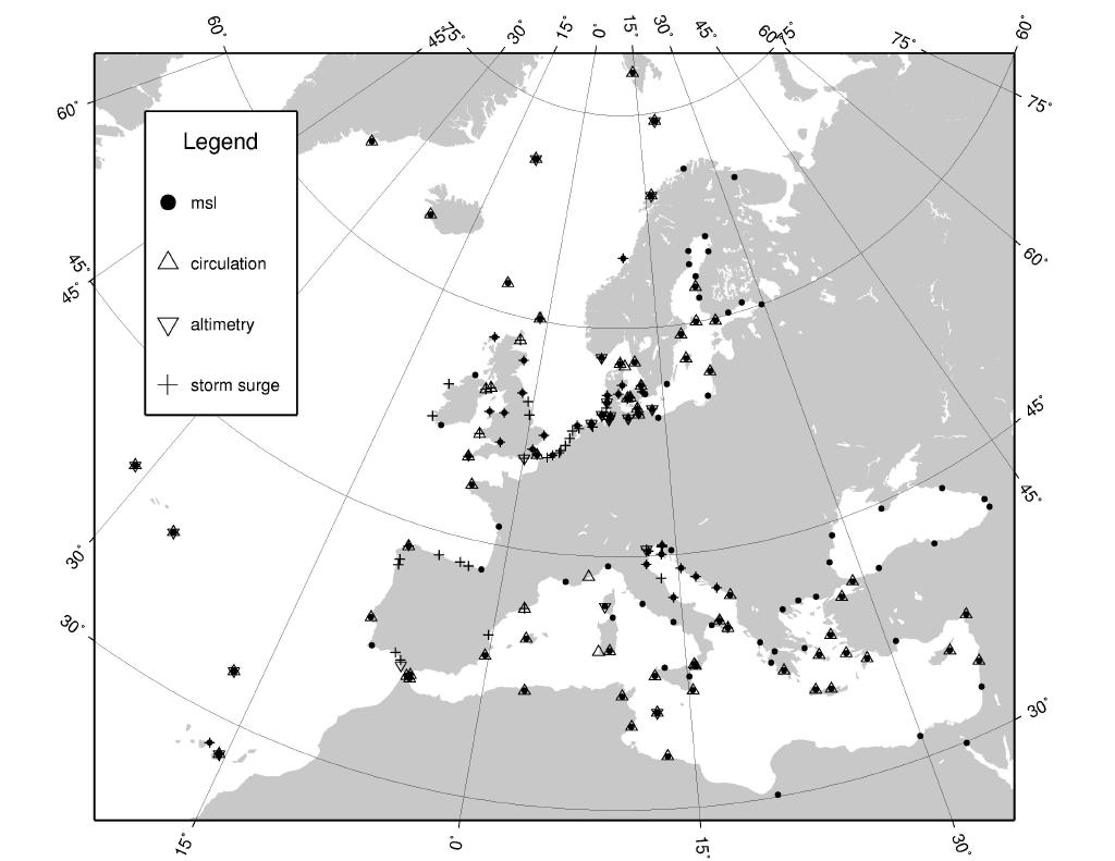 Proposed EOSS/ESLS tide gauge network (last updated 07 July 2000)